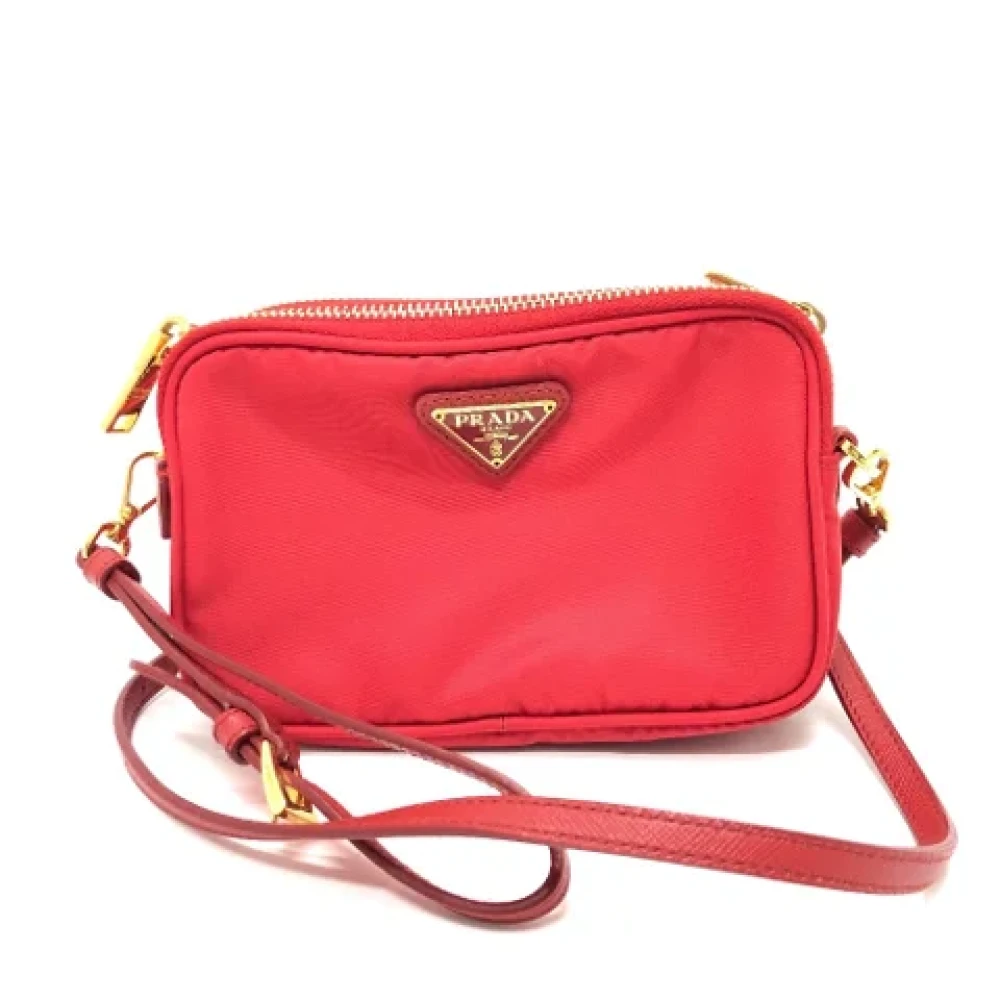 Prada Vintage Pre-owned Fabric prada-bags Red Dames