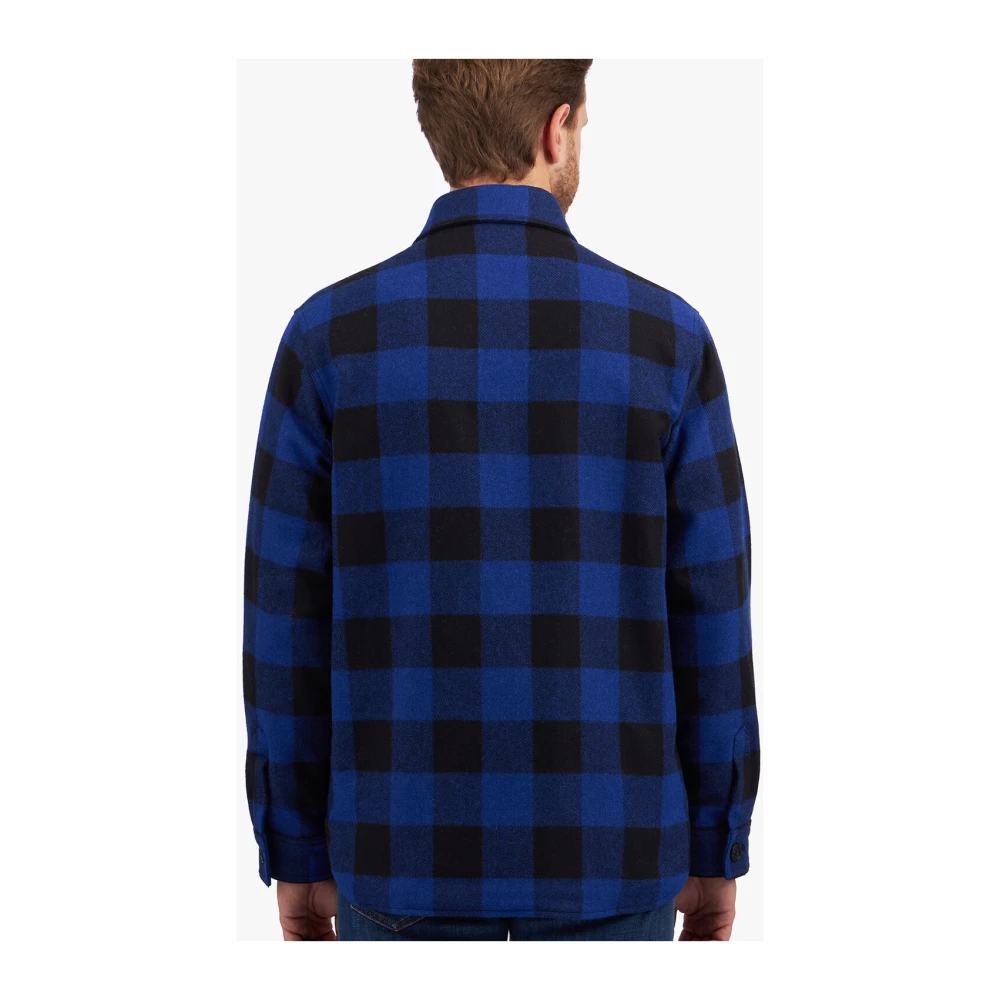 Brooks Brothers Wolle Overshirt Jas Blue Heren