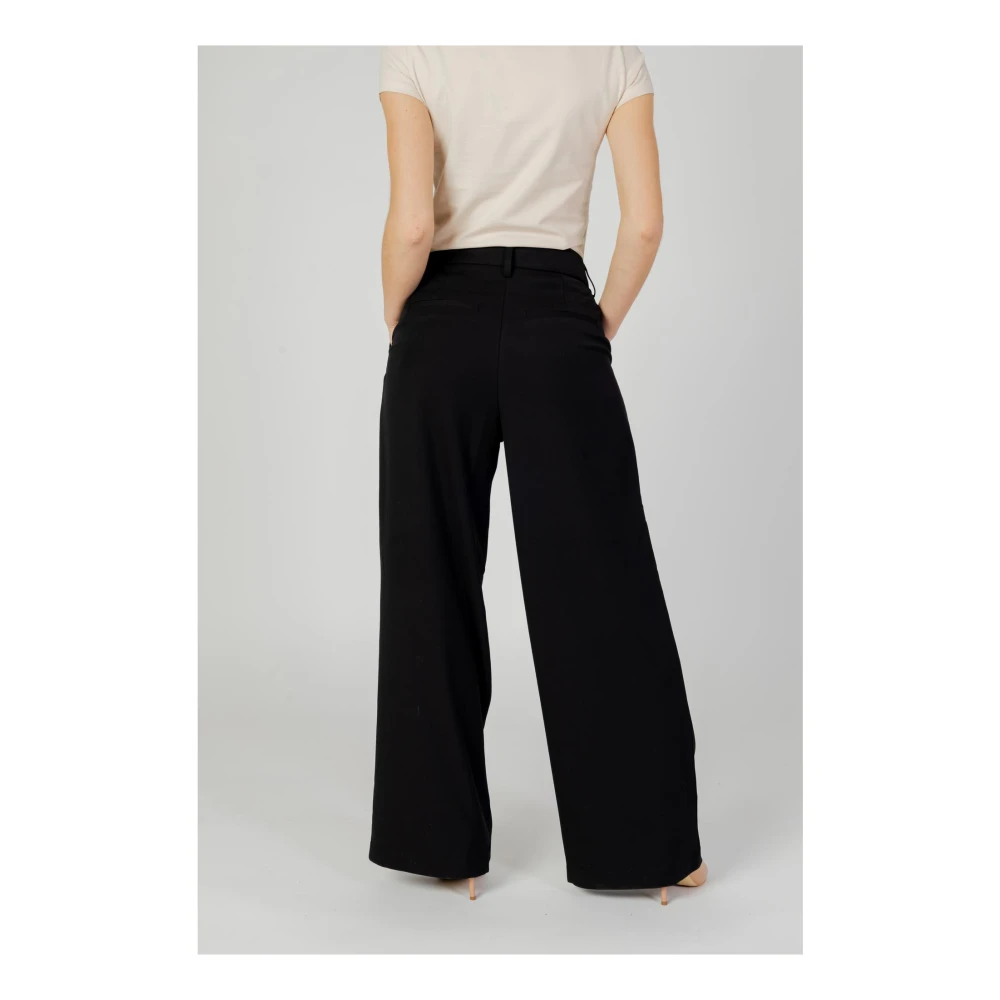 Only Wide Trousers Black Dames