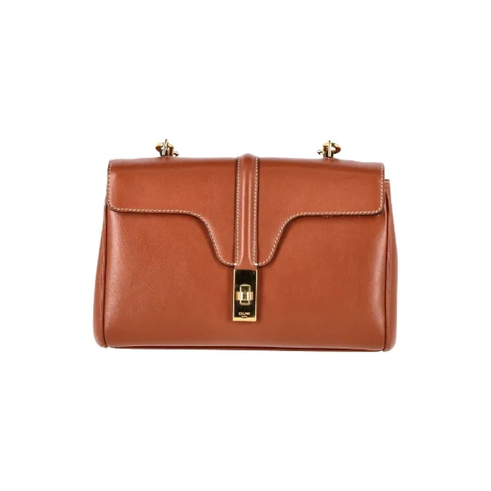 Celine Vintage Pre-owned Leather shoulder-bags Brown Dames