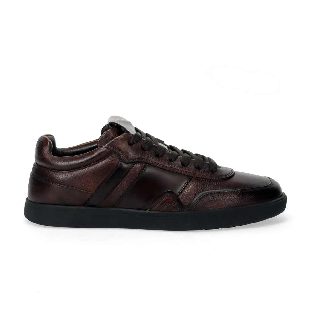 Fabi Donkerbruine Sneakers Stijlvol Comfortabel Heren Schoenen