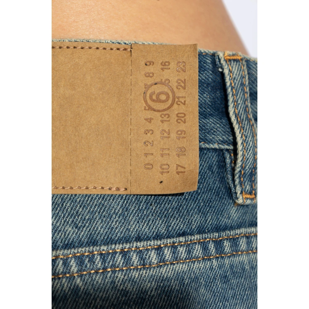 MM6 Maison Margiela Jeans met een vintage-effect Blue Dames