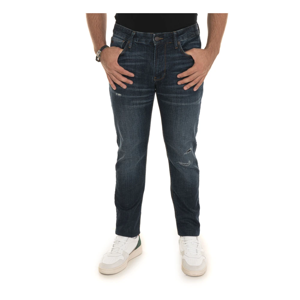 Emporio Armani Slim Fit Denim Jeans voor Heren Blue Heren
