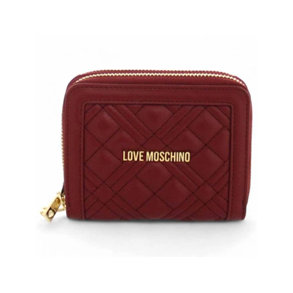 Love Moschino Portemonnee met Logo Lettering en Ritssluiting Red Dames