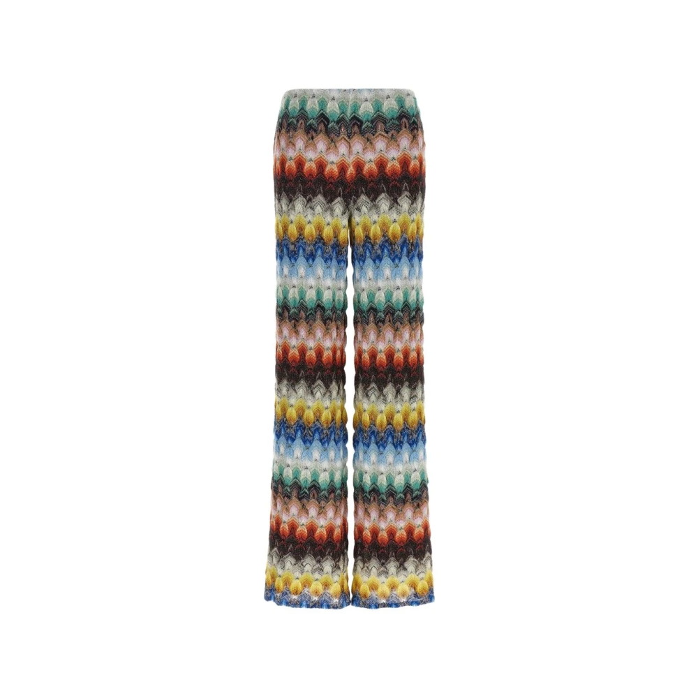 Missoni Women's Multicolor Lamé Viscose Lace Trousers - Wide Trousers - Xs - Trousers