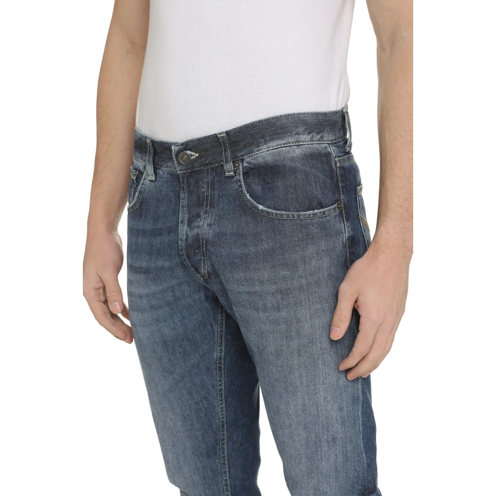 Dondup Carrot-Fit Jeans met Metalen Knopen Blue Heren