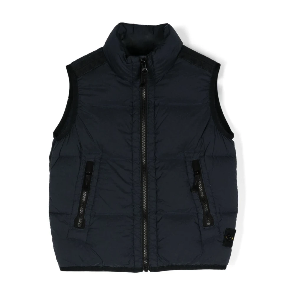 Stone Island Blue Waistcoats, Unisex, 6 Y, Quilted Puffer Vest
