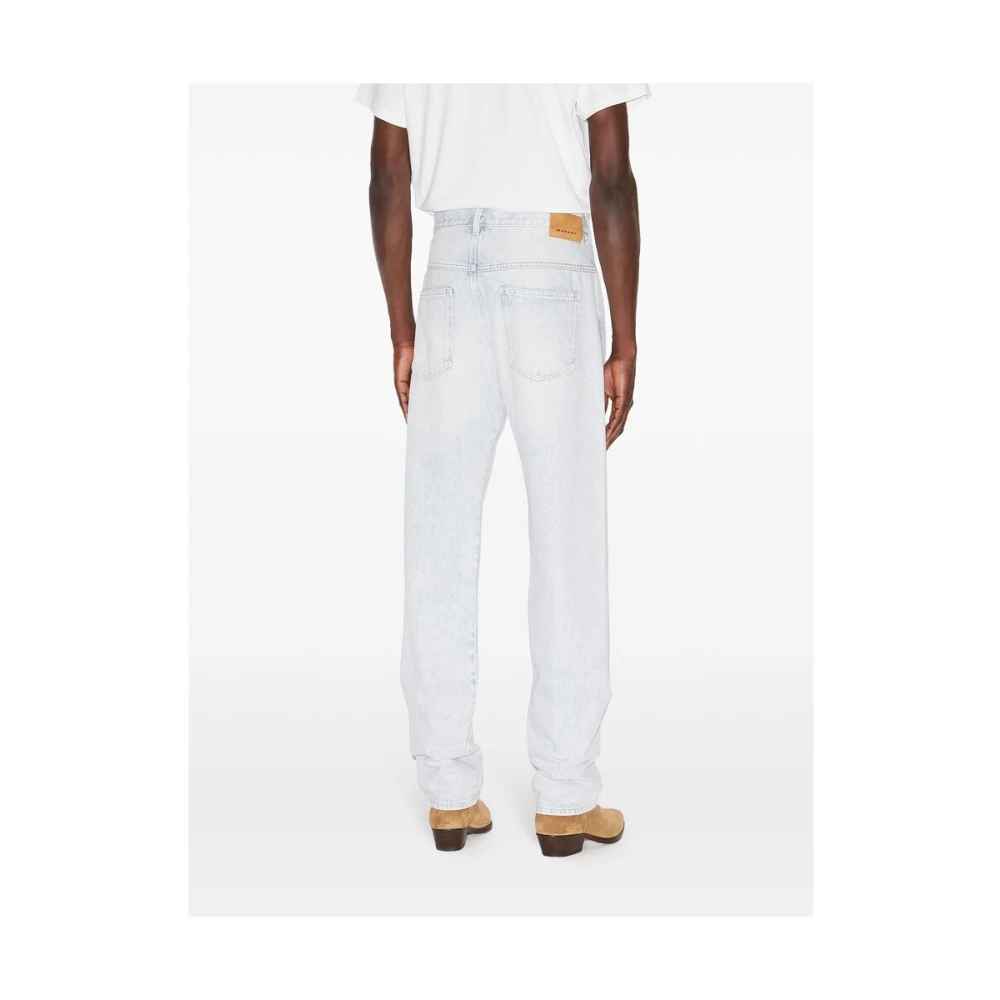 Isabel marant Blauwe Denim Straight Leg Jeans Blue Heren