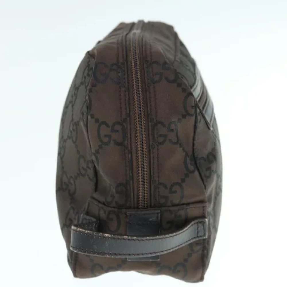 Gucci Vintage Pre-owned Canvas clutches Brown Dames