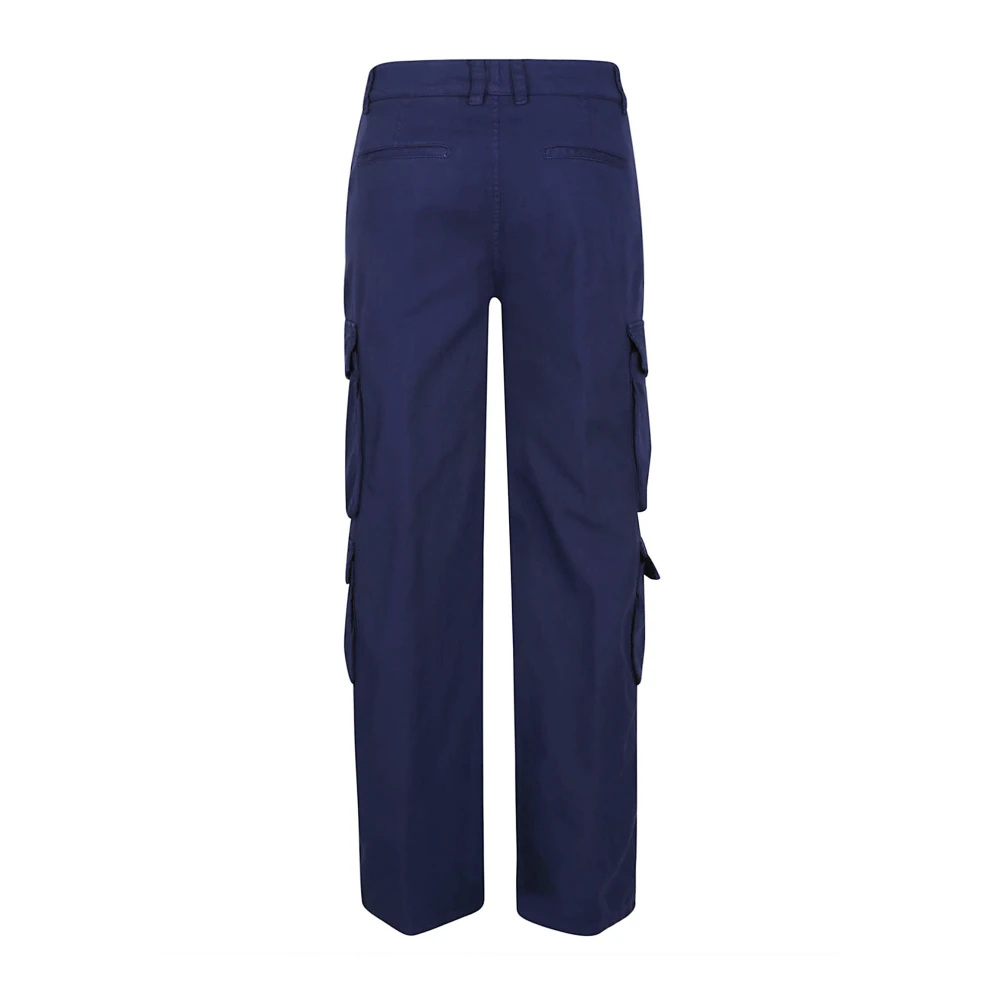 True Royal Blauwe Katoen Elastaan Broek Gemaakt in Italië Blue Dames