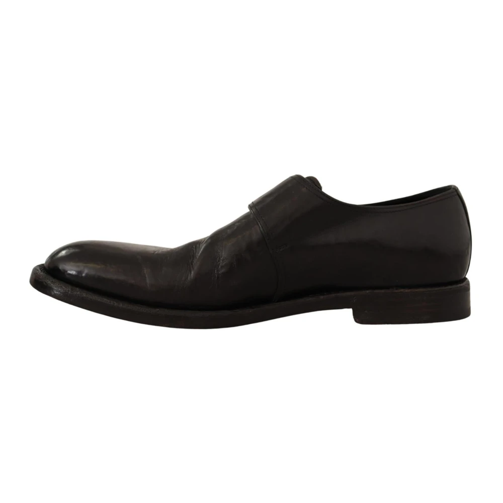 Dolce & Gabbana Vintage Leren Veterschoenen met Monniksband Black Heren