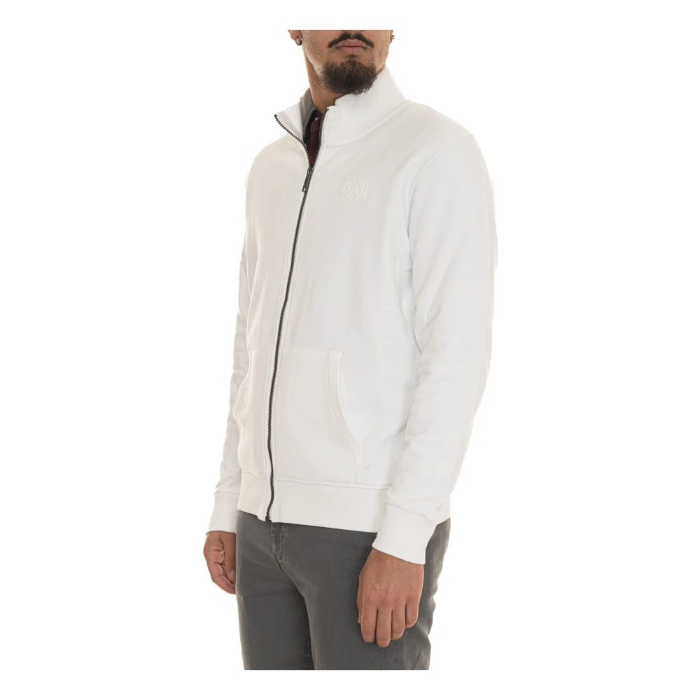 LA MARTINA Zacheriah Rits Sweatshirt Katoen Logo White Heren