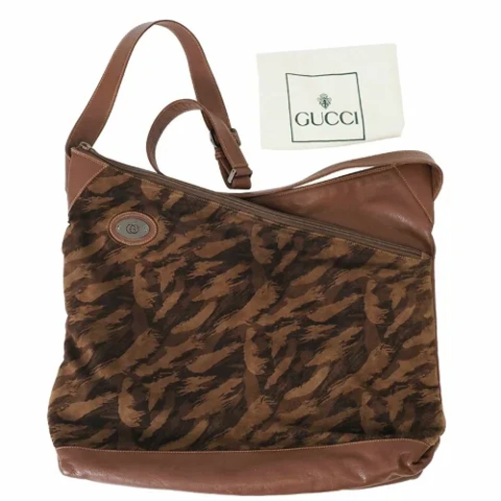 Gucci Vintage Pre-owned Suede gucci-bags Brown Dames