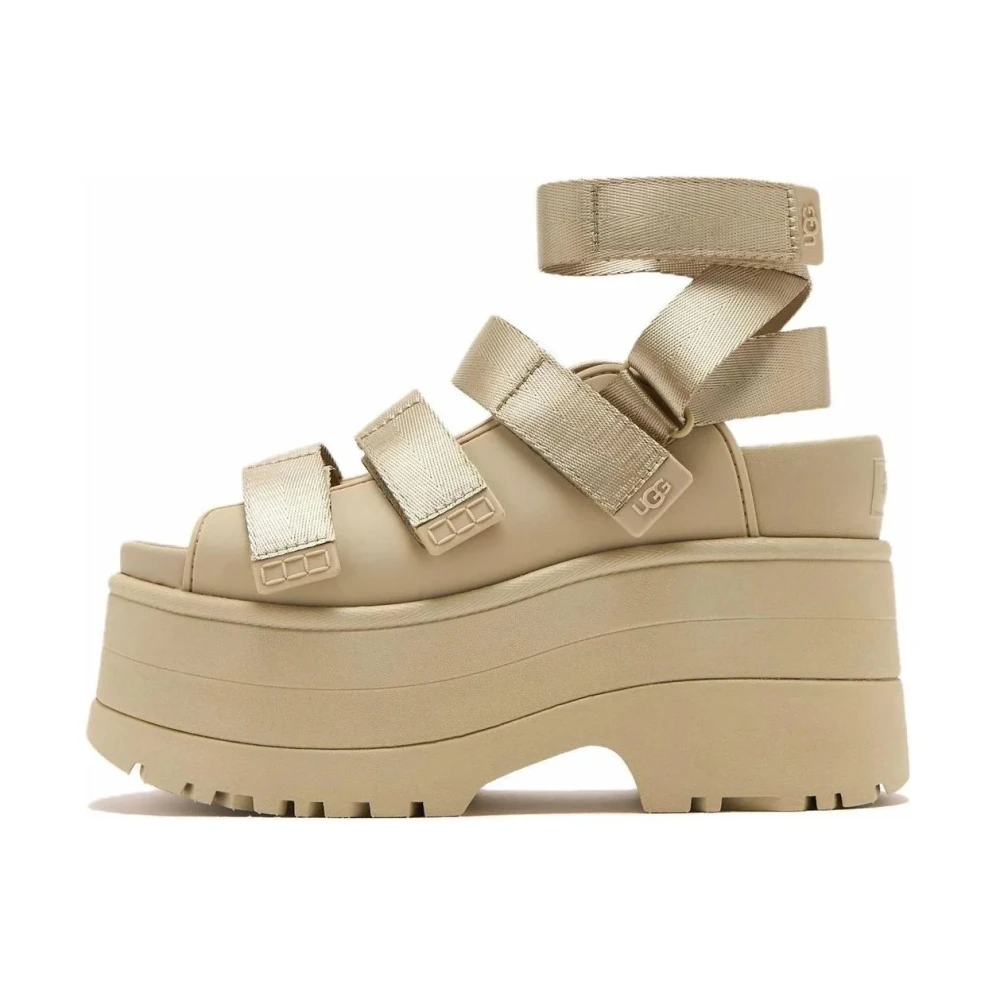 Ugg Women's Beige Goldenrise Platform Sandals Mustard Seed () Sneakers 1167431-Mdsd Cm - Image 3