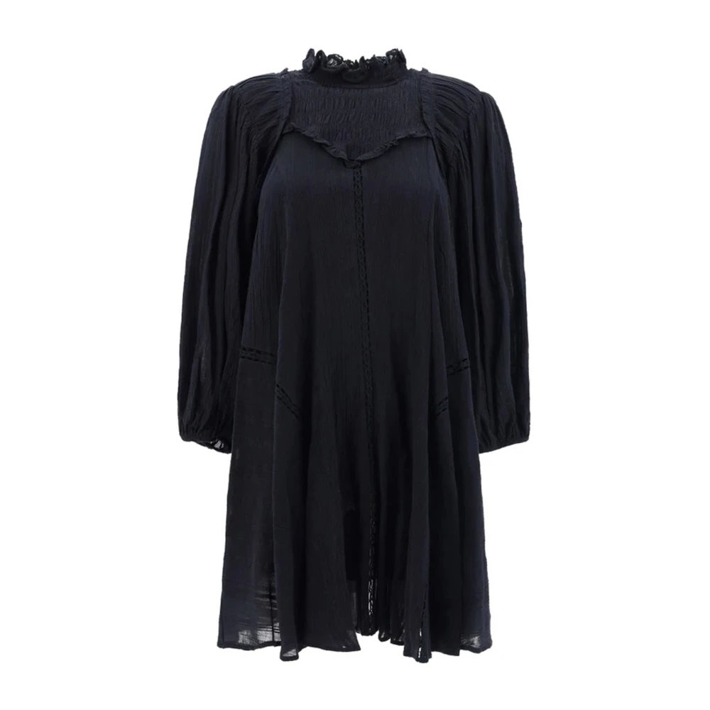 Marant Étoile Women's Black Floral Dress Elegant Style - Short Dresses - M - Dresses