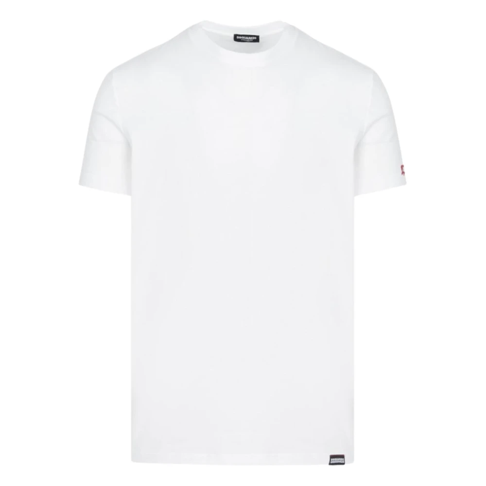 Dsquared2 Katoenen T-shirt met logopatch White Heren