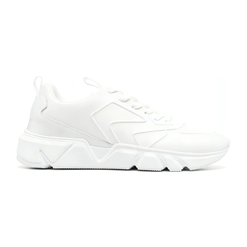 Calvin Klein Men's White Shoes, Male,, Leather Trainers For Men Size 11 Uk