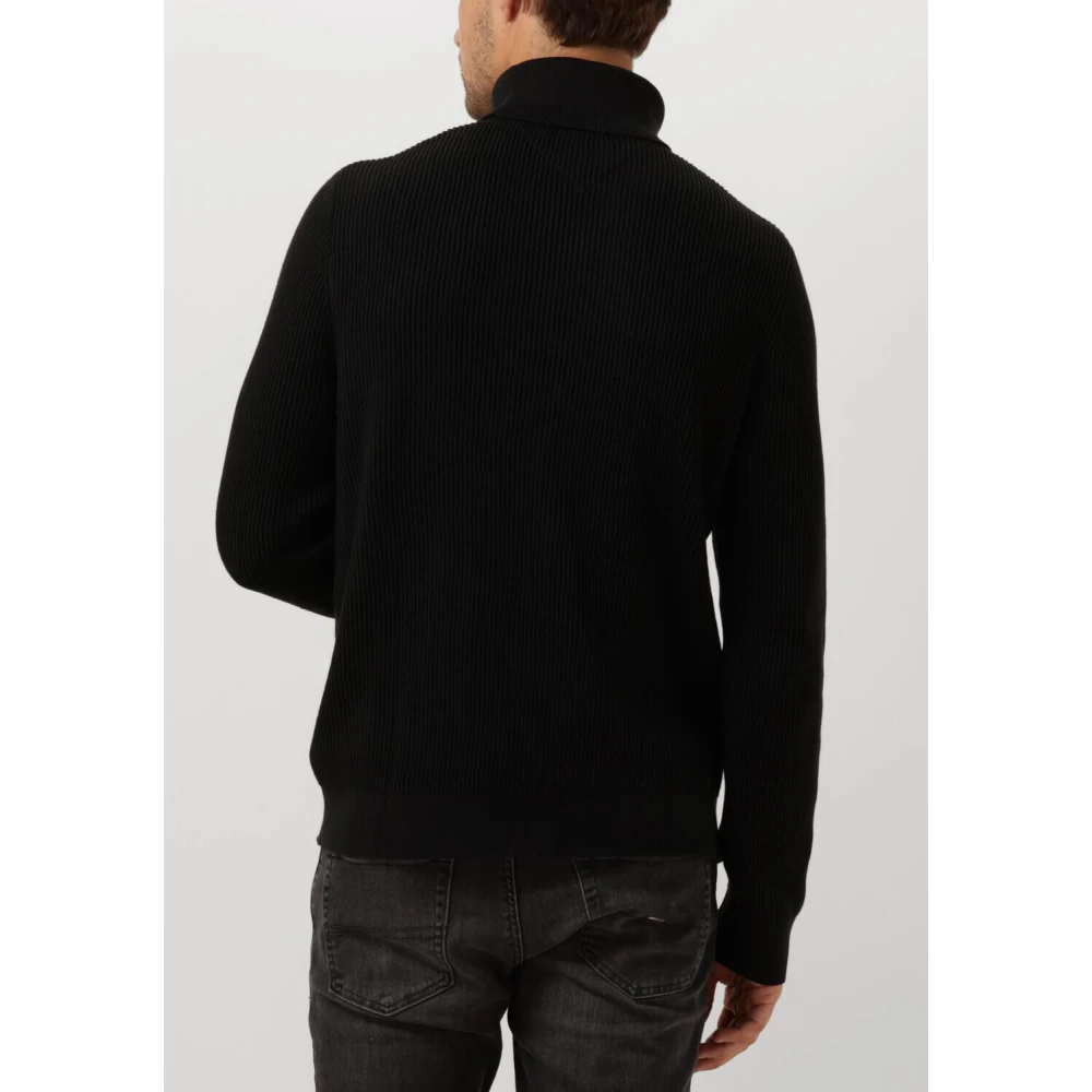 Tommy Jeans Slim Badge Rollneck Sweater Black Heren