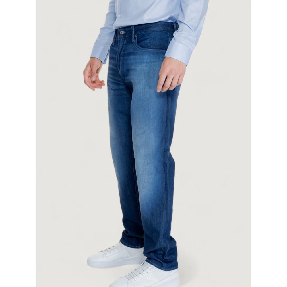 Emporio Armani Blauwe Jeans 5 Zak J13 Stijl Blue Heren