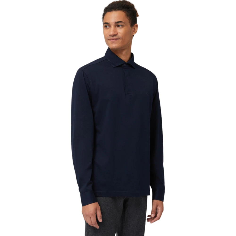 Harmont & Blaine Polo Lange Mouw Blue Heren