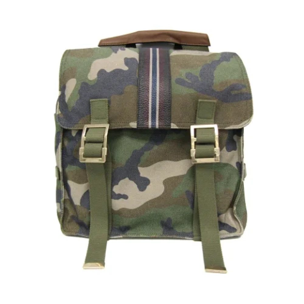 Valentino Vintage Pre-owned Canvas backpacks Green Dames