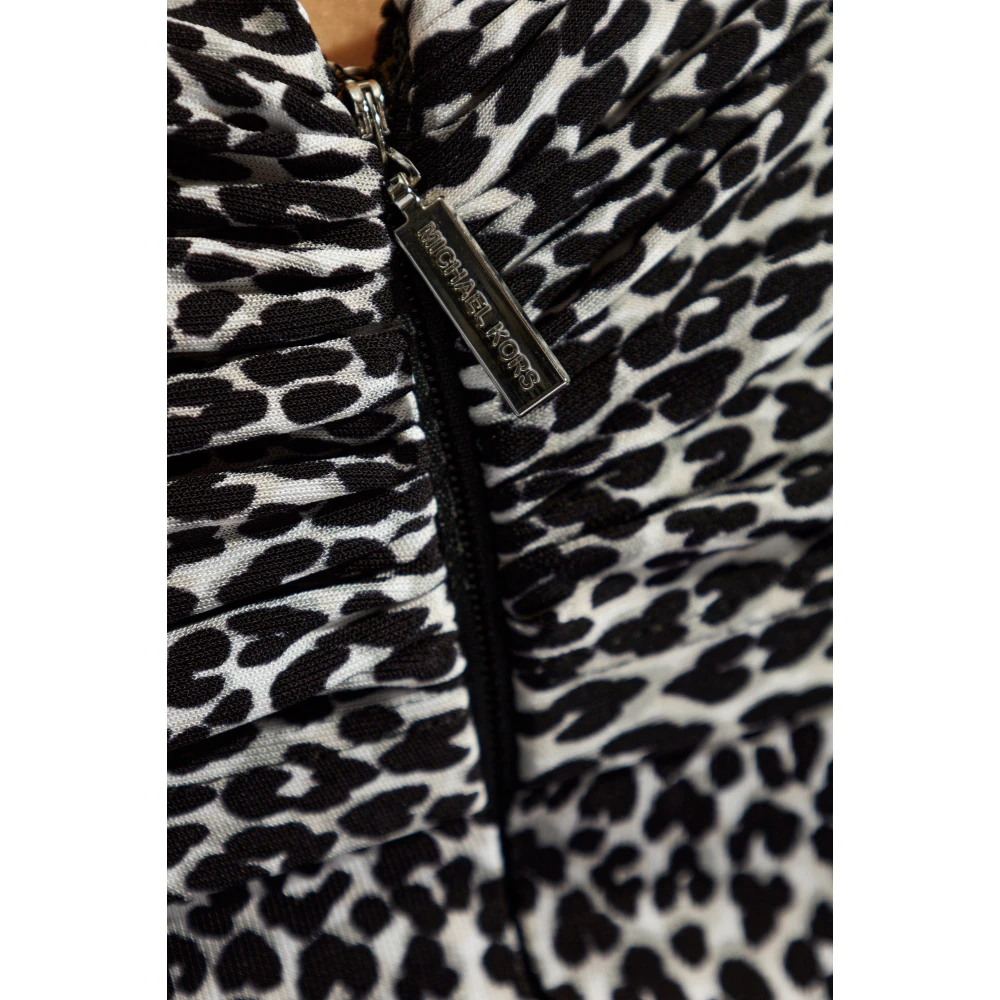 Michael Kors Jurk met dierenmotief Black Dames