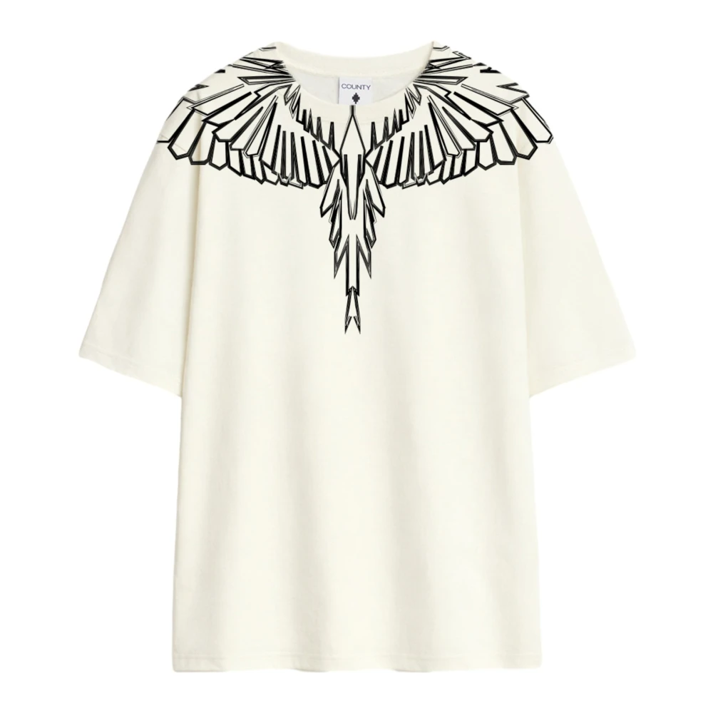 Marcelo Burlon White T-Shirts, Male, M, Jersey T-Shirt