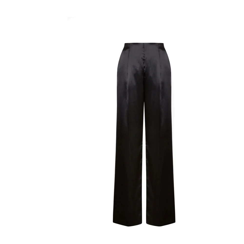Alberta Ferretti Women's Black Wide Trousers