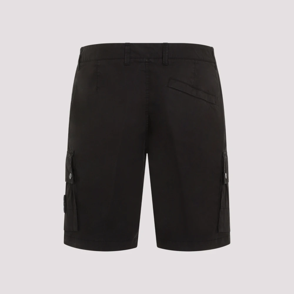 Stone Island Zwarte Bermuda Shorts voor Mannen Black Heren