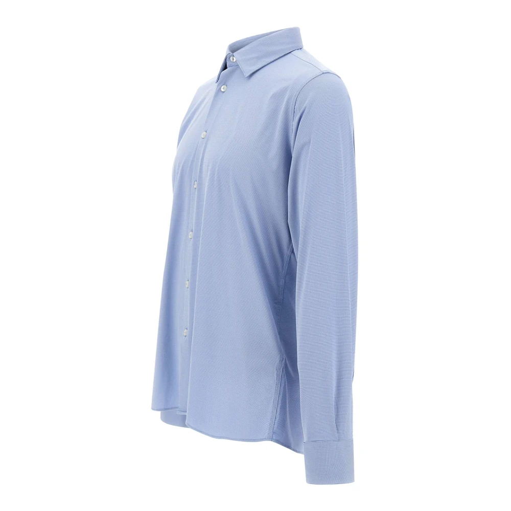 RRD Lichtblauw Jacquard Slim Fit Overhemd Blue Heren