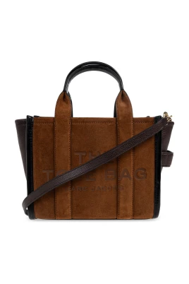 The Small Suede Leather Blocked Tote Bag