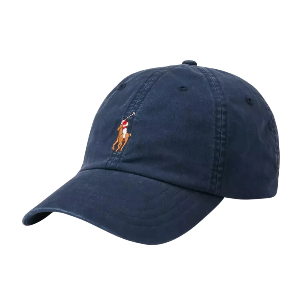 Ralph Lauren Pet met klep en geborduurd logo Blue Heren