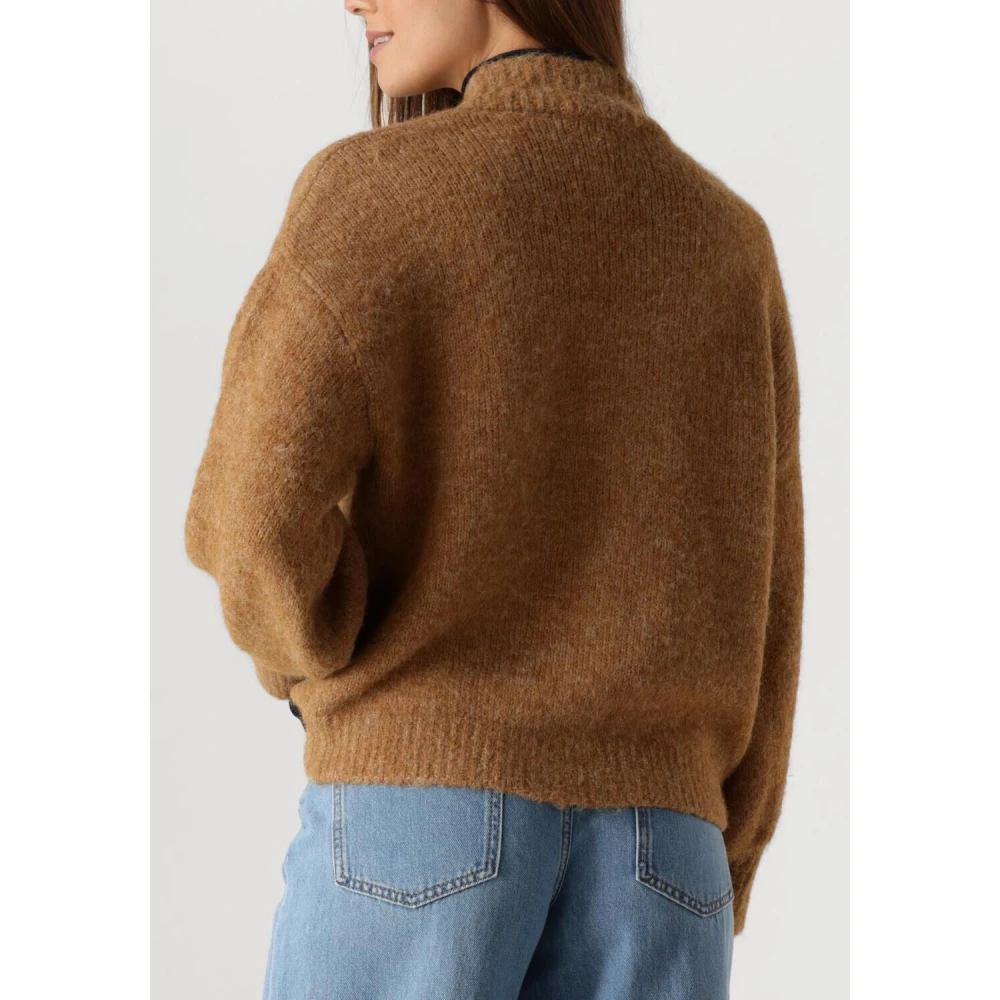Summum Woman Bruine Cardigan Fancy Buttons Gezellig Brown Dames