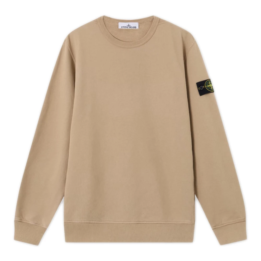 Stone Island Crewneck Sweatshirt - Male - Sweatshirts - Beige - L - Sweatshirts & Hoodies