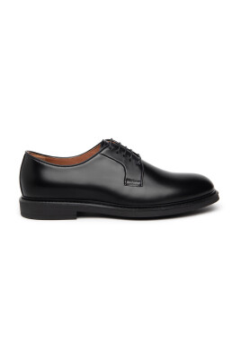 black-derby-flat-shoes