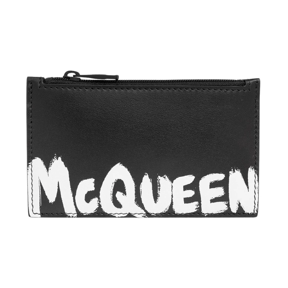 Alexander Mcqueen Men's Black Wallets & Cardholders, One Size, Card Holder With Logo