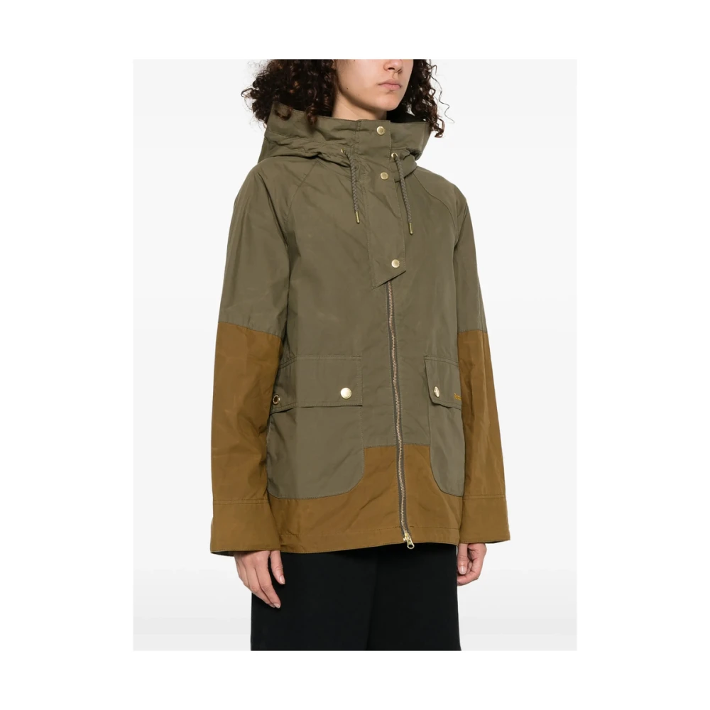 Barbour Groene Hoodie met Rits Green Dames