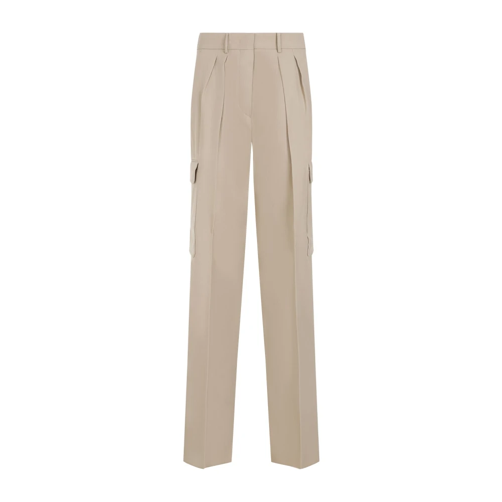 SPORTMAX Straight Trousers Beige Dames