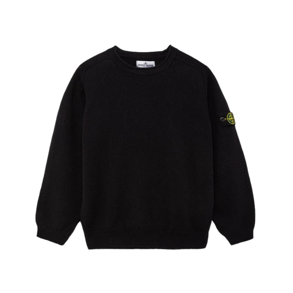 Stone Island Bomullströja med rund hals Black, Unisex