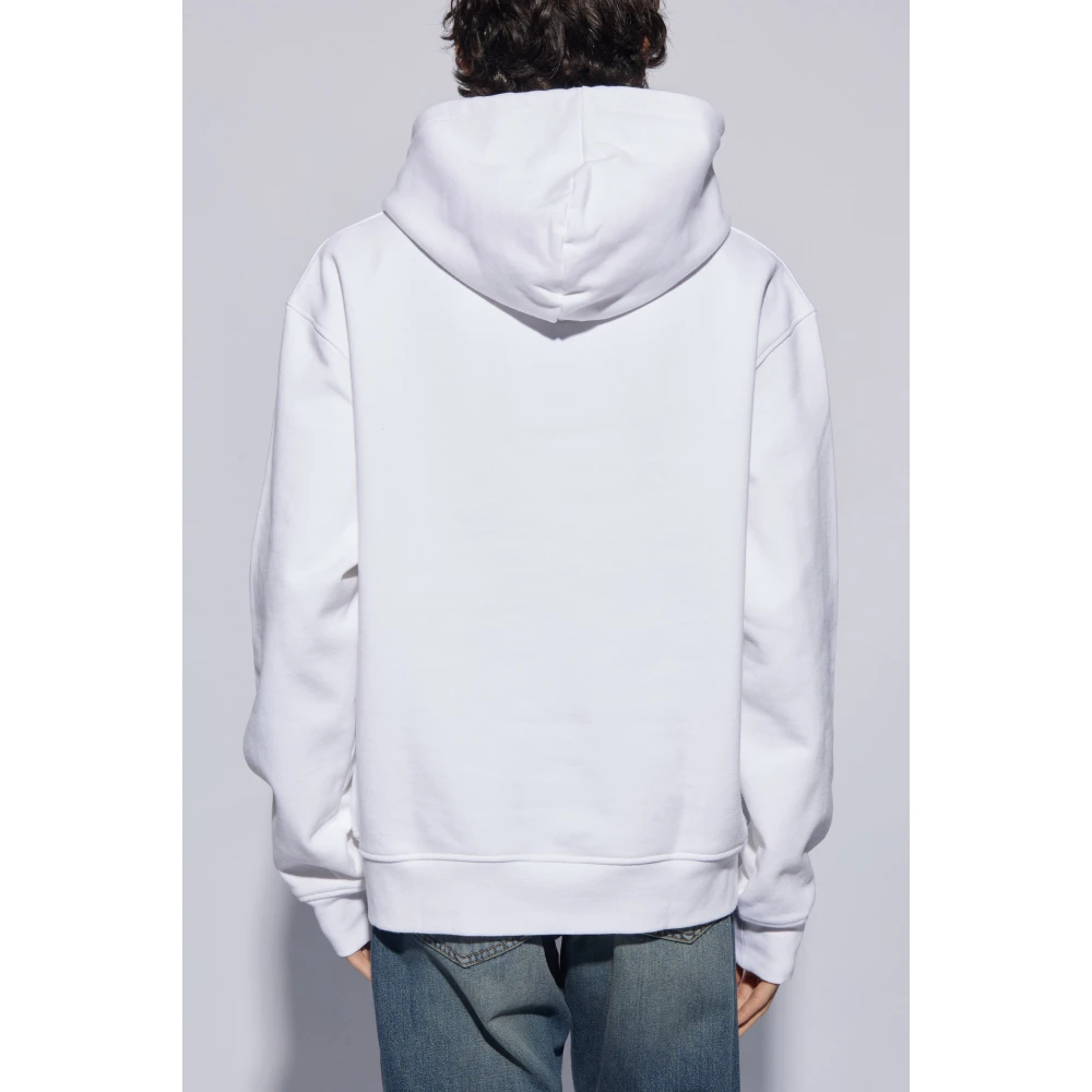 Jacquemus Typo hoodie met logo White Heren