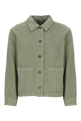 chemise-verte-en-coton-avec-col