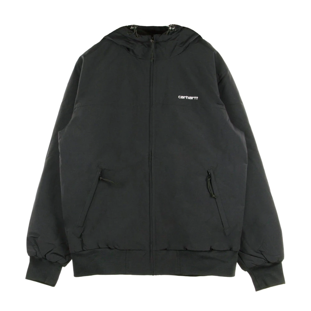 Carhartt WIP Capuchonzeiljack Zwart Wit Black Heren