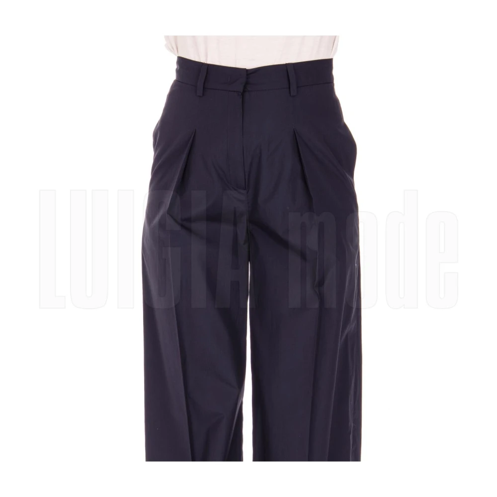 Max Mara Lange Broek Blue Dames