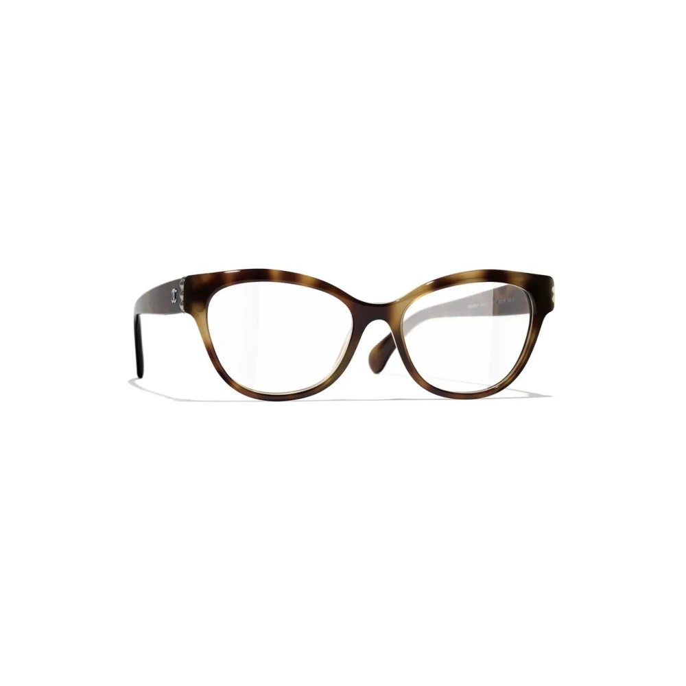 Chanel Women's Brown Glasses, 53 Mm, Butterfly Eyeglasses