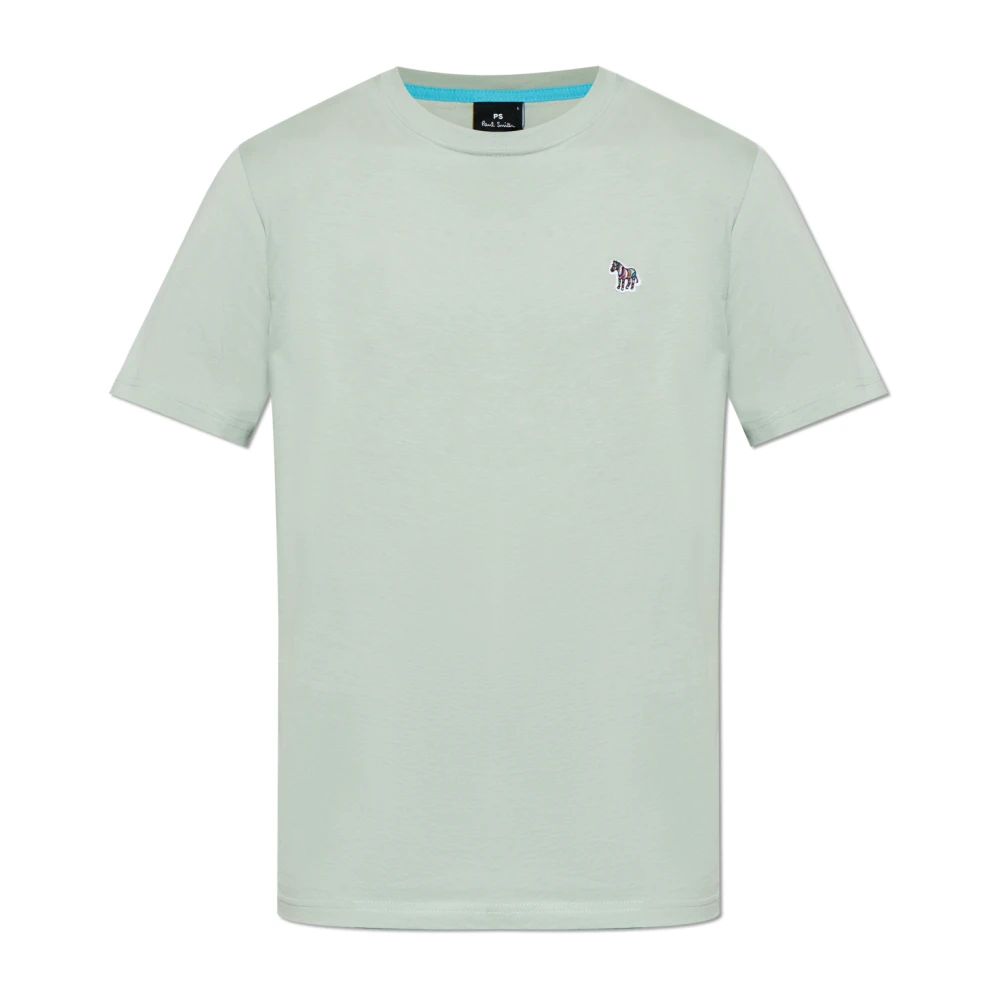 PS By Paul Smith T-shirt met logo-vormige patch Green Heren