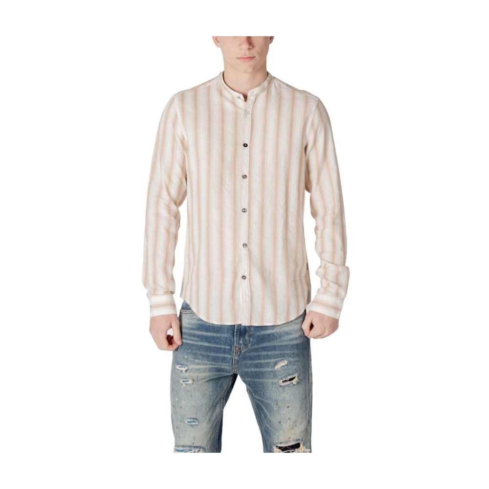 Gianni Lupo Men's Beige Casual Shirts, 2XL, Gl113da Long-Sleeve Shirt