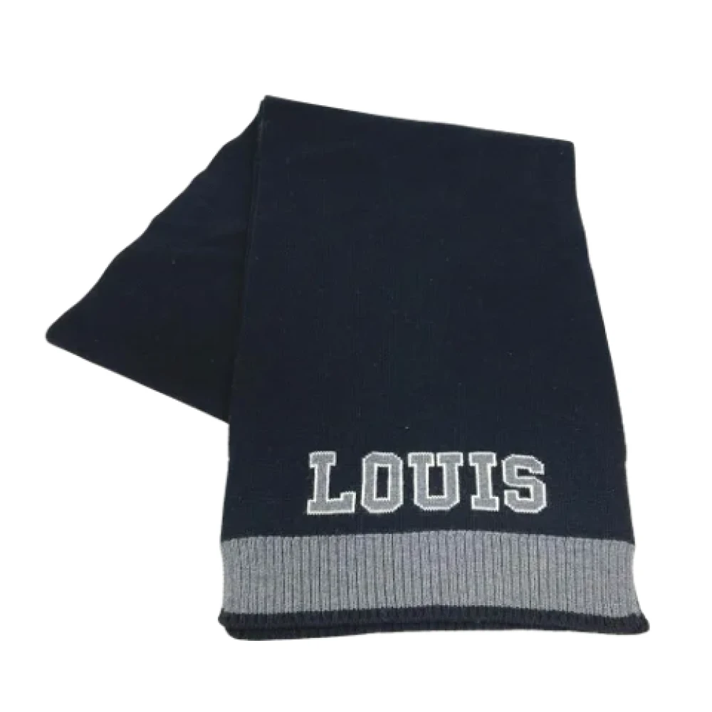 Louis Vuitton Vintage Pre-owned Wool scarves Black Heren