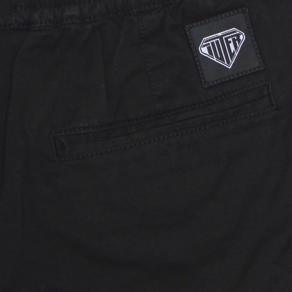 Iuter Zwarte Jogger Shorts met Zakken Black Heren
