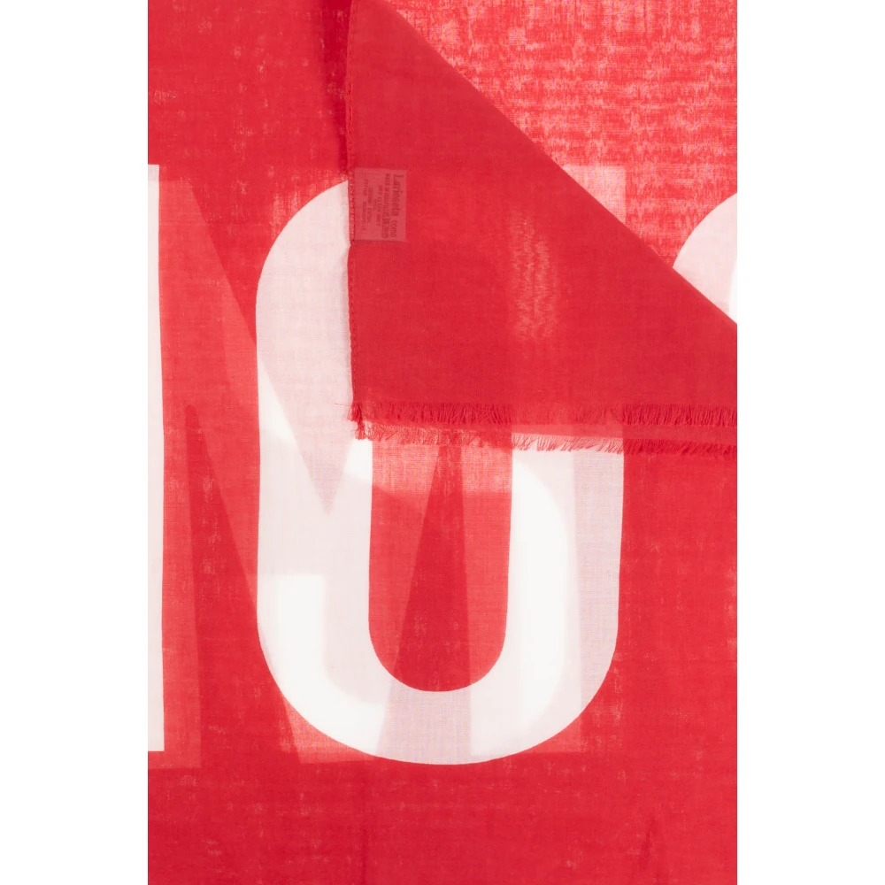 Moschino Sjaal met logo Red Unisex