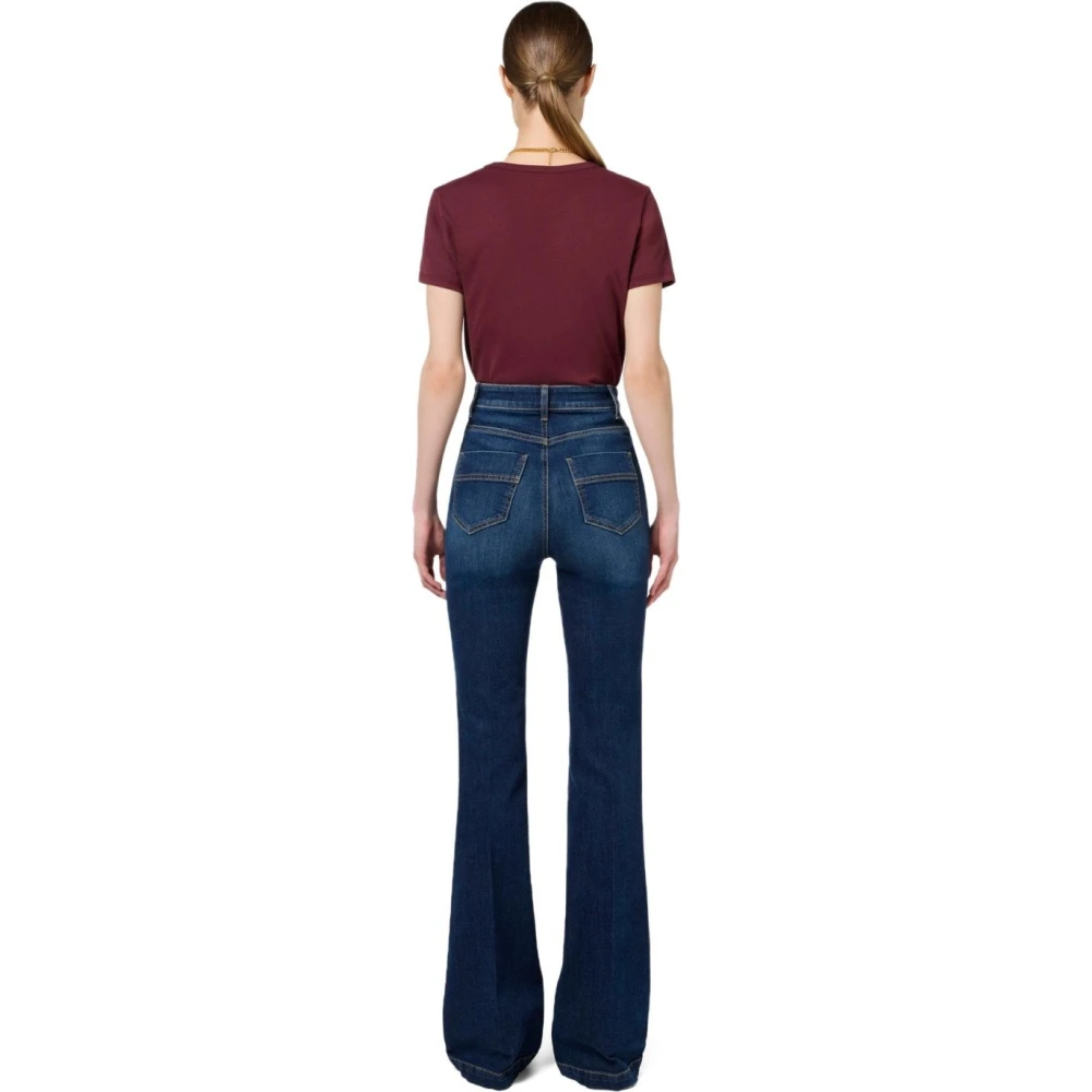 Elisabetta Franchi Bordeaux Katoenen T-shirt met Ketting Red Dames